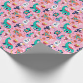 Grappig kerstfeest cadeaupapier (Hoek)