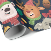 Grappig kerstfeest cadeaupapier (Rol Hoek)