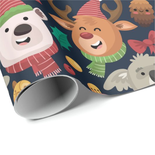 Grappig kerstfeest cadeaupapier (Rol Hoek)