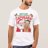 Grappig Kerstfeest Capybara Shirt | feestvarken (Voorkant)