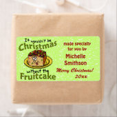 Grappig kerstfeest Cartoon Etiket (Insitu)