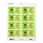 Grappig kerstfeest Cartoon Etiket (Full Sheet)