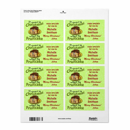 Grappig kerstfeest Cartoon Etiket (Full Sheet)