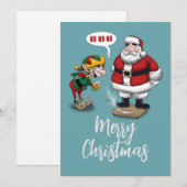 Grappig kerstfeest Cartoon Feestdagenkaart (Voorkant / Achterkant)