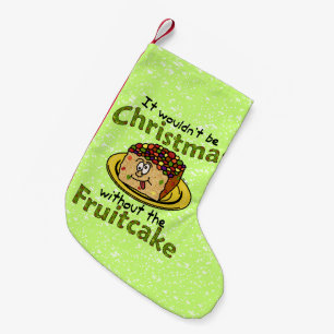 Grappig kerstfeest Cartoon Fruitcake Kleine Kerstsok