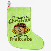 Grappig kerstfeest Cartoon Fruitcake Kleine Kerstsok (Voorkant)