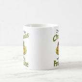 Grappig kerstfeest Cartoon Fruitcake Koffiemok (Center)