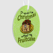 Grappig kerstfeest Cartoon Fruitcake Ornament (voorkant)