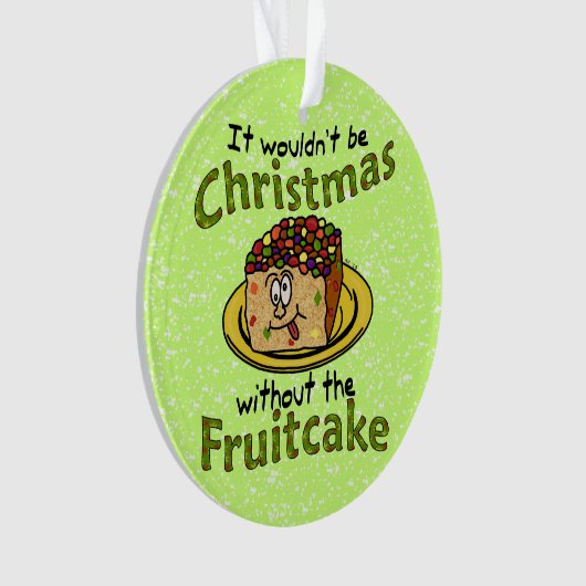 Grappig kerstfeest Cartoon Fruitcake Ornament (voorkant)