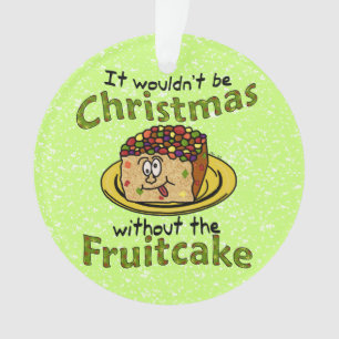 Grappig kerstfeest Cartoon Fruitcake Ornament