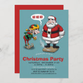 Grappig kerstfeest Cartoon Kaart (Voorkant / Achterkant)