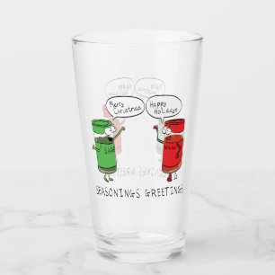 Grappig kerstfeest Cartoon Kokerspecerijen Glas