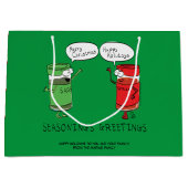 Grappig kerstfeest Cartoon Kokerspecerijen Groot Cadeauzakje (Voorkant)