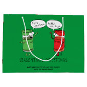 Grappig kerstfeest Cartoon Kokerspecerijen Groot Cadeauzakje (Achterkant)