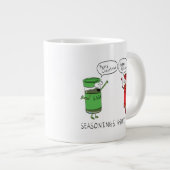 Grappig kerstfeest Cartoon Kokerspecerijen Grote Koffiekop (Voorkant rechts)