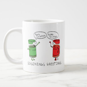 Grappig kerstfeest Cartoon Kokerspecerijen Grote Koffiekop