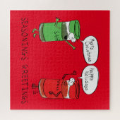 Grappig kerstfeest Cartoon Kokerspecerijen Legpuzzel (Horizontaal)