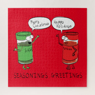 Grappig kerstfeest Cartoon Kokerspecerijen Legpuzzel