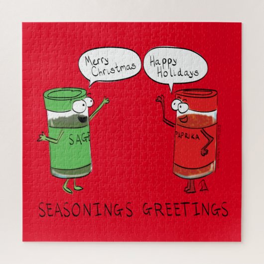 Grappig kerstfeest Cartoon Kokerspecerijen Legpuzzel (Verticaal)