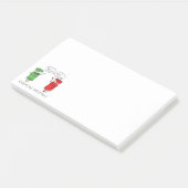 Grappig kerstfeest Cartoon Kokerspecerijen Post-it® Notes (Schuin)