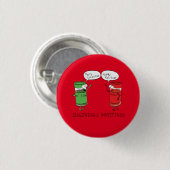Grappig kerstfeest Cartoon Kokerspecerijen Ronde Button 3,2 Cm (Voorkant /achterkant)
