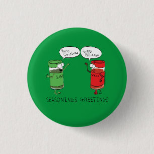 Grappig kerstfeest Cartoon Kokerspecerijen Ronde Button 3,2 Cm