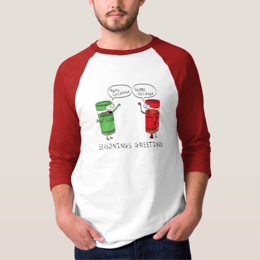 Grappig kerstfeest Cartoon Kokerspecerijen T-shirt (Voorkant)