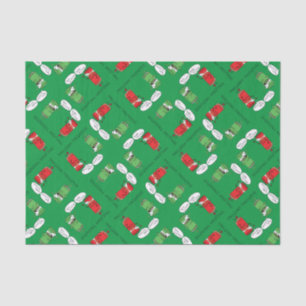 Grappig kerstfeest Cartoon Kokerspecerijen Tissuepapier