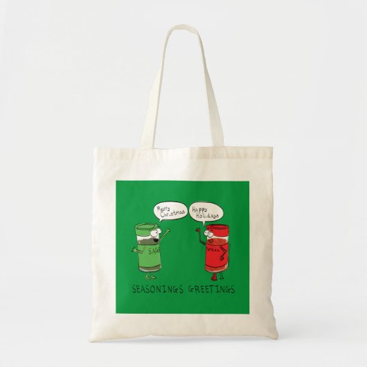 Grappig kerstfeest Cartoon Kokerspecerijen Tote Bag (Voorkant)