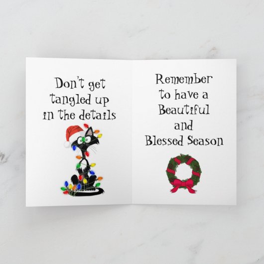 Grappig kerstfeest Cartoon met dit feestseizoen Feestdagen Kaart (Binnen)