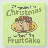 Grappig kerstfeest Cartoon Stenen Onderzetter (Voorkant)