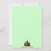 Grappig kerstfeest cartoon-uitnodigkaart kaart (Achterkant)