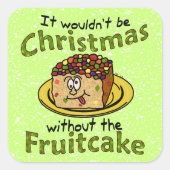 Grappig kerstfeest Cartoon Vierkante Sticker (Voorkant)