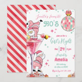 Grappig Kerstfeest Cocktail Party Meisjesnacht Kaart (Voorkant / Achterkant)