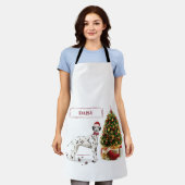 Grappig kerstfeest Dalmatiaanse hond en boom Schort (Gedragen)