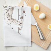 Grappig kerstfeest Dalmatiaanse hond en boom Theedoek (Quarter Fold)