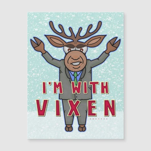 Grappig kerstfeest dat ik ben met Vixen Reindeer V (Voorkant)