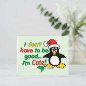 Grappig kerstfeest dat ik niet goed hoef te zijn.  feestdagenkaart (Staand voorkant)