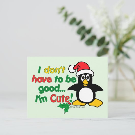 Grappig kerstfeest dat ik niet goed hoef te zijn. feestdagenkaart (Staand voorkant)