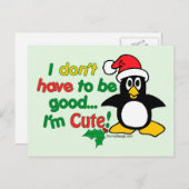 Grappig kerstfeest dat ik niet goed hoef te zijn.  feestdagenkaart (Voorkant / Achterkant)