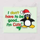 Grappig kerstfeest dat ik niet goed hoef te zijn.  feestdagenkaart (Voorkant)