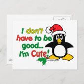 Grappig kerstfeest dat ik niet goed hoef te zijn. feestdagenkaart (Voorkant / Achterkant)