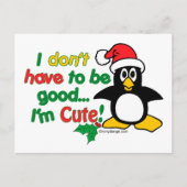 Grappig kerstfeest dat ik niet goed hoef te zijn. feestdagenkaart (Voorkant)