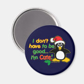 Grappig kerstfeest dat ik niet goed hoef te zijn.  magneet (Voorkant / Achterkant)