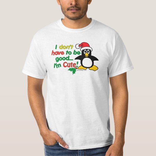 Grappig kerstfeest dat ik niet goed hoef te zijn.  t-shirt (Voorkant)