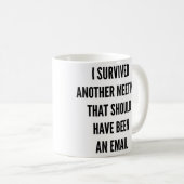 Grappig kerstfeest dat ik nog heb overleefd. koffiemok (Voorkant rechts)