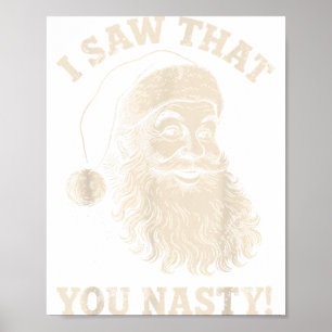 Grappig kerstfeest dat ik zag dat je gemeen gevoel poster