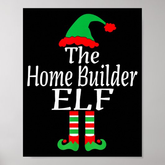 Grappig kerstfeest De thuis bouwer Elf ontwikkelaa Poster (Voorkant)