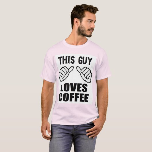 Grappig kerstfeest deze vent houdt van koffie t-shirt (Voorkant volledig)