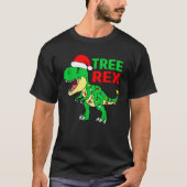 Grappig kerstfeest Dinosaur Kinder kerstboom Light T-shirt (Voorkant)